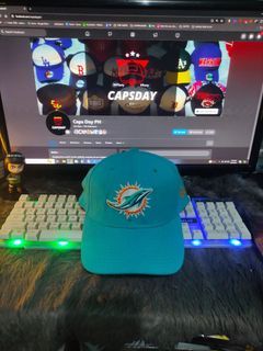  New Era New Era Aqua Miami Dolphins NFL 39Thirty Flex Fitted Cap 🧢