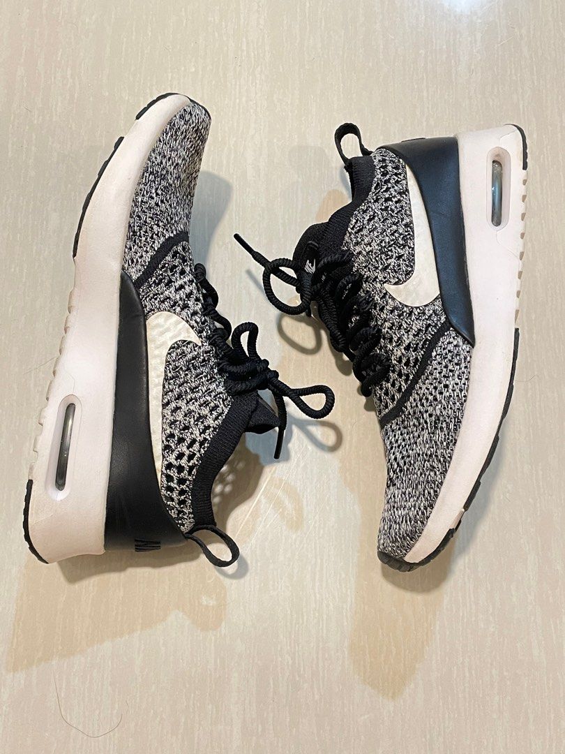 Air max thea ultra leather-trimmed flyknit sneakers clearance