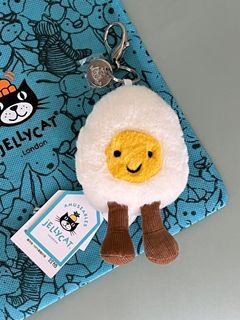 [ON HAND] Jellycat Amuseables Happy Boiled Egg Bag Charm / Small Plush Keychain