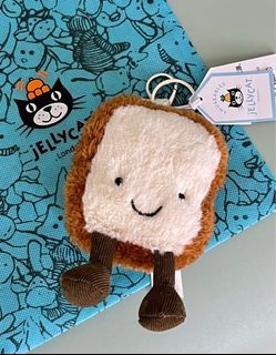 [ON HAND] Jellycat Amuseables Toast Bread Bag Charm / Small Plush Keychain