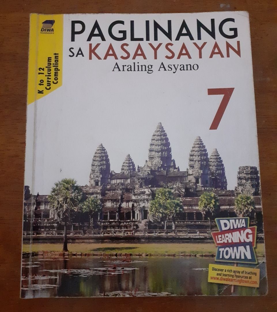 Paglinang sa Kasaysayan 7 - DIWA (Category: Textbooks) located in Pasig City. Submitted by louise.23b (Listing ID 1310470106, Image 1). Description: .