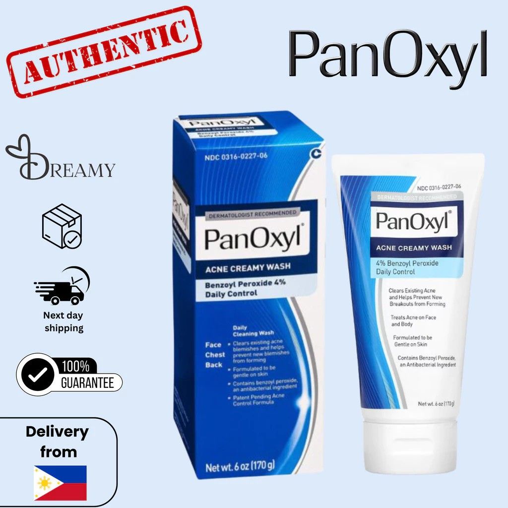 PanOxyl Acne Creamy Wash Benzoyl Peroxide 4% Daily Control (Category: Face Care) located in Manila. Submitted by ericasy88865193 (Listing ID 1310534884, Image 1). Description: PanOxyl Acne Creamy Wash Benzoyl Peroxide 4% Daily Control.