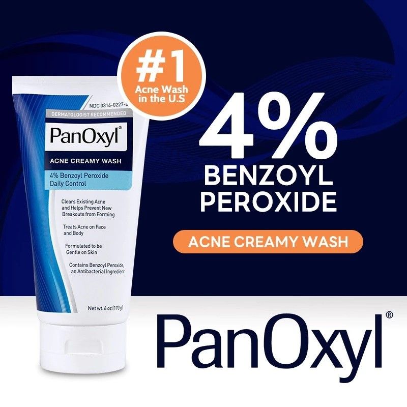 PanOxyl Acne Creamy Wash Benzoyl Peroxide 4% Daily Control (Category: Face Care) located in Manila. Submitted by ericasy88865193 (Listing ID 1310534884, Image 2). Description: PanOxyl Acne Creamy Wash Benzoyl Peroxide 4% Daily Control.