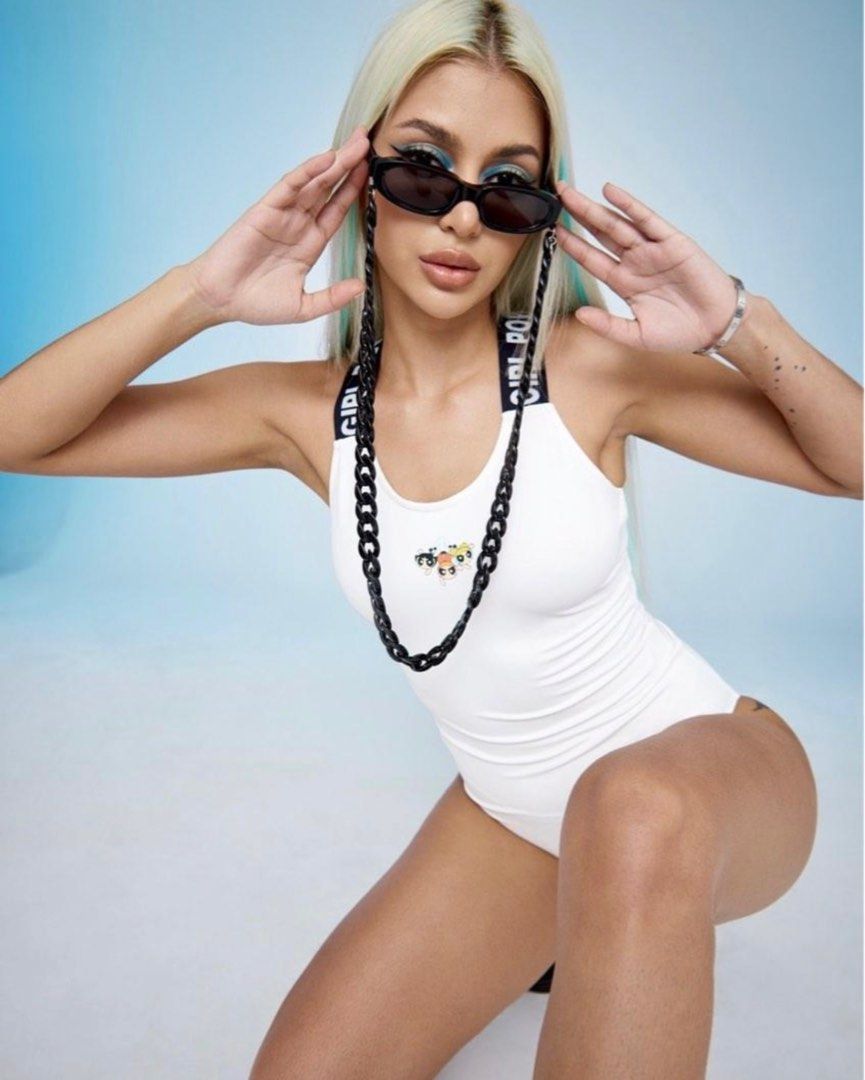 Pomelo x The Powerpuff Girls White Bodysuit Women s Fashion Dresses Sets Jumpsuits on Carousell