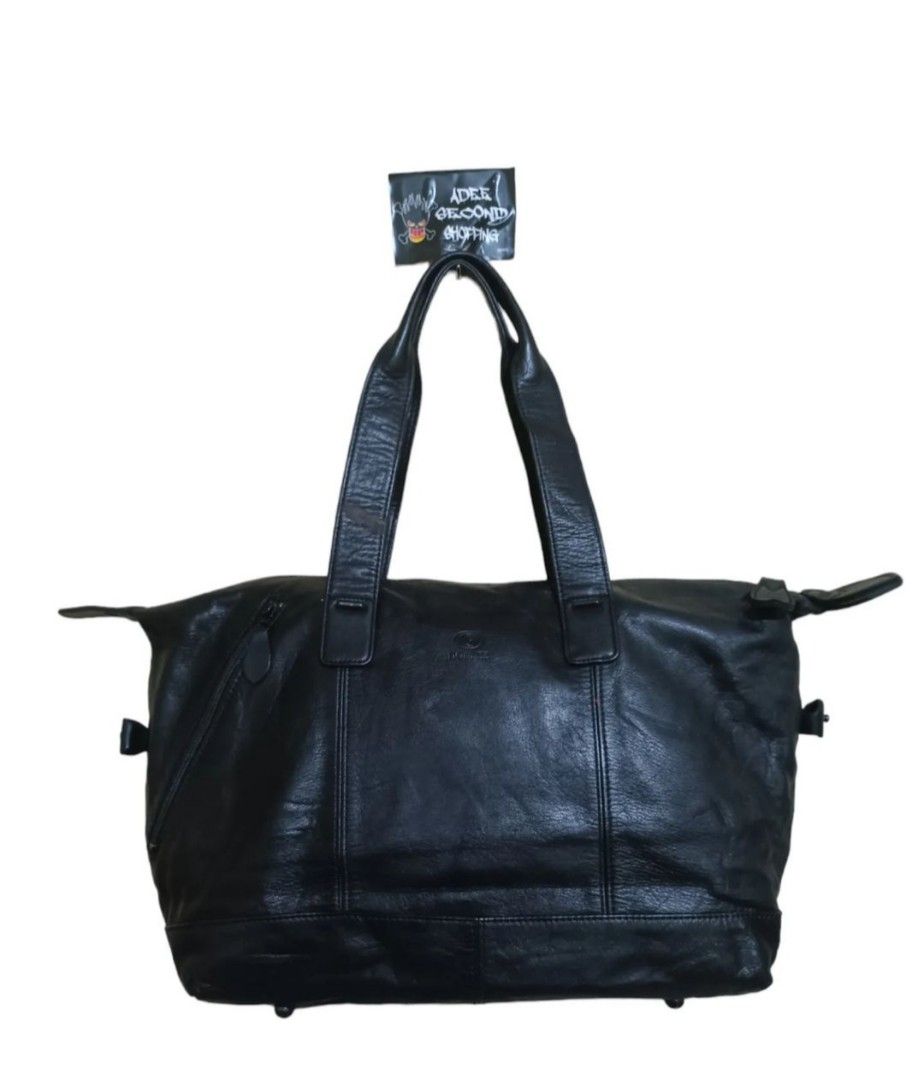 美品 ポーター ドネ ボストンバッグ オールレザー ブラック 大容量 A4