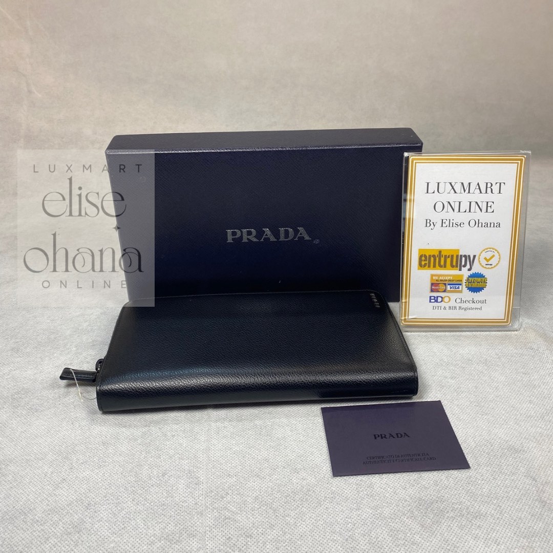 Prada checkbook wallet cheap
