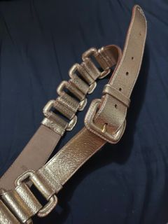 Prada Gold Leather Belt