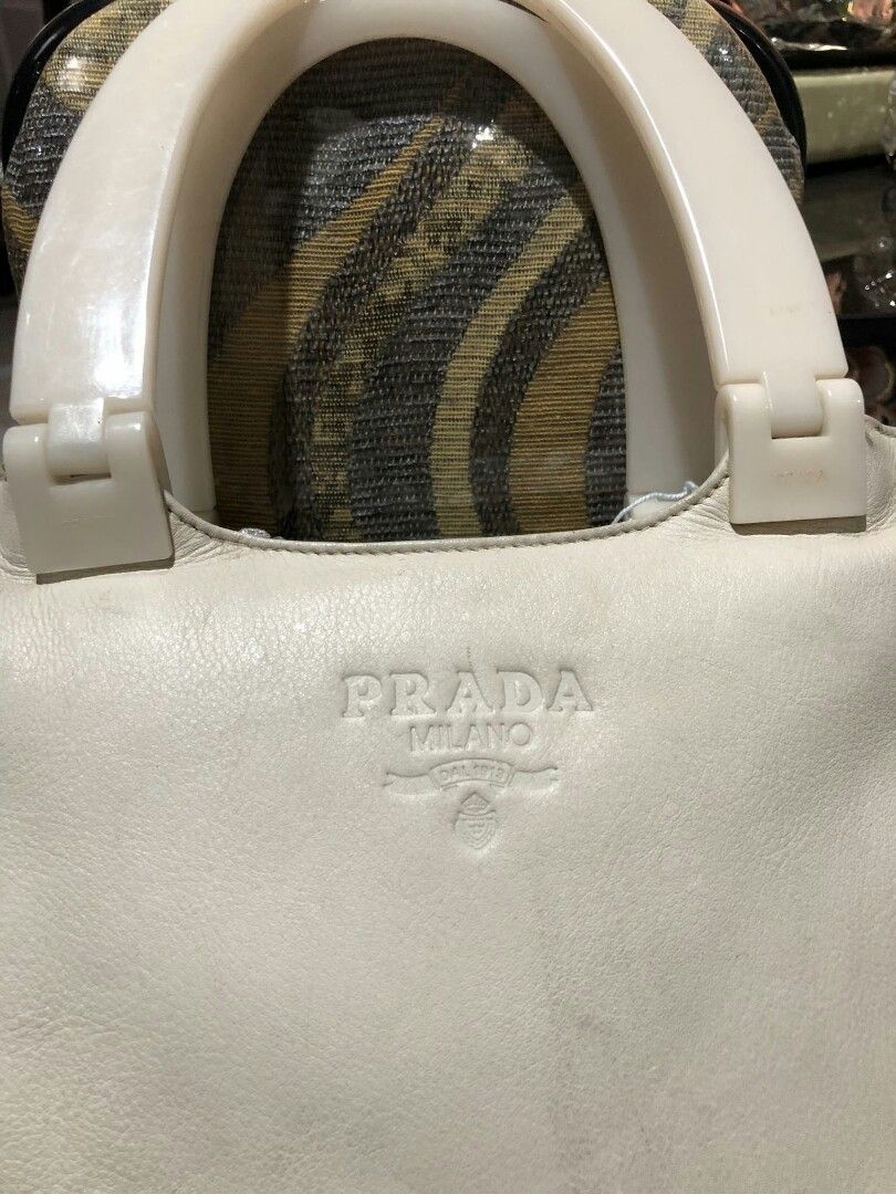 Prada white jelly handbag Luxury Bags Wallets on Carousell