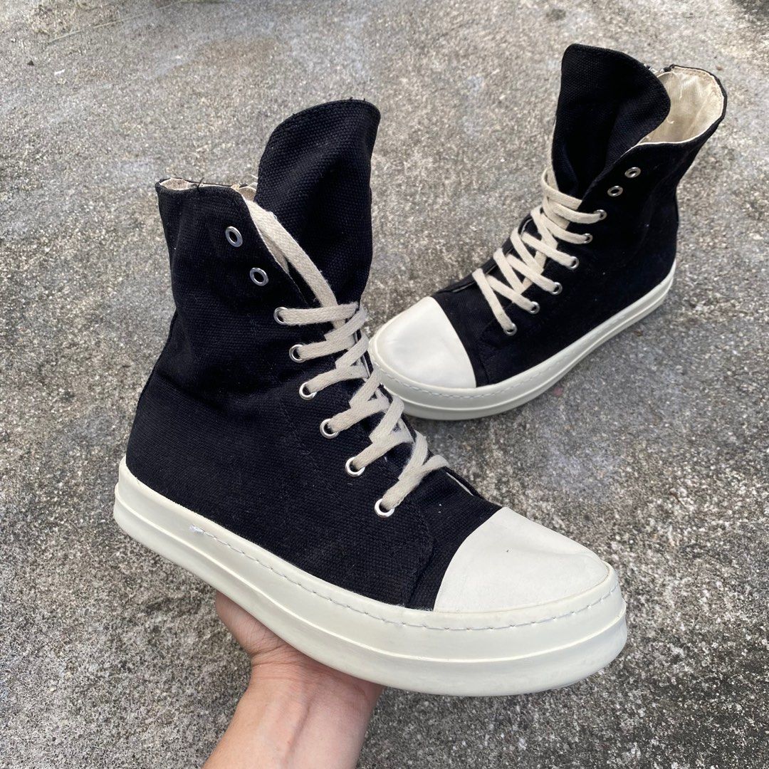 Carousell Mainline Ramones Rick Owens Canvas Ramones Second
