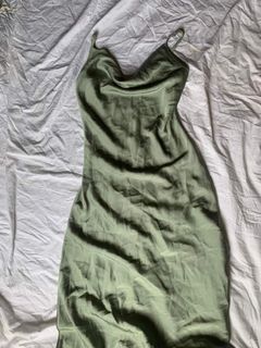 Silk sage green dress