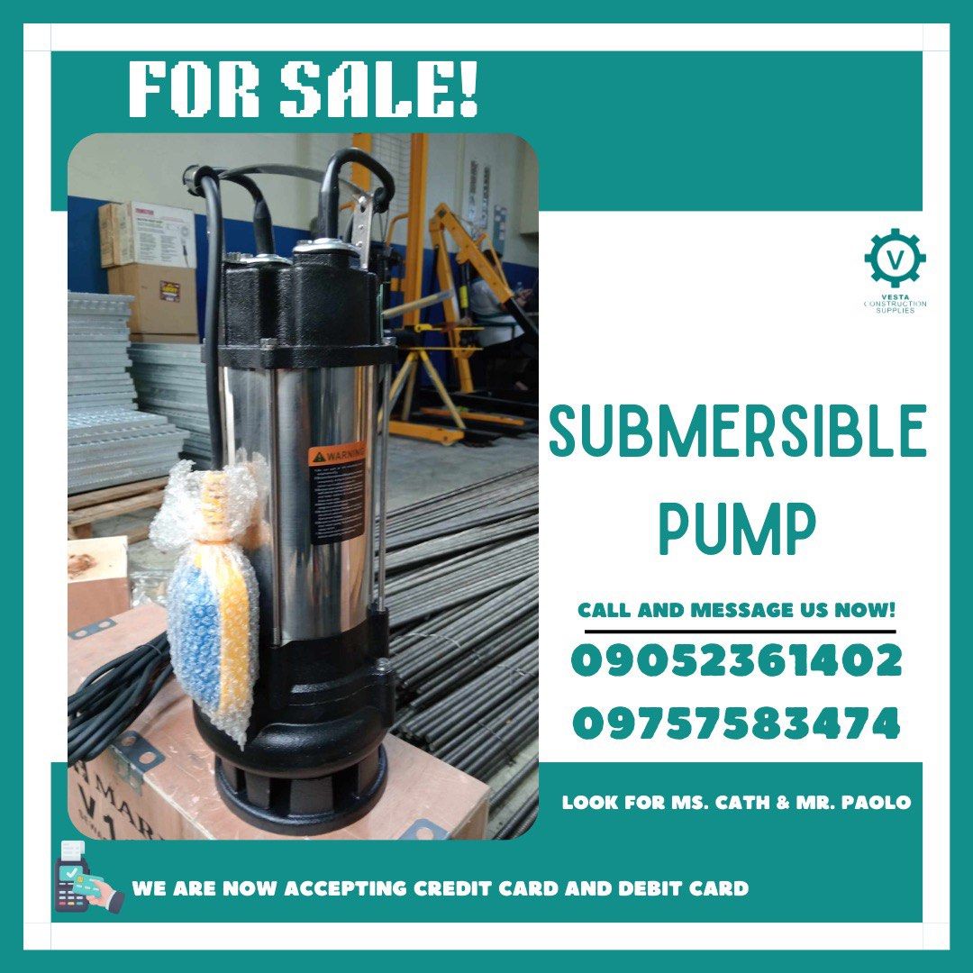 Submersible pump (Category: Construction Tools & Equipment) located in Manila. Submitted by cathvesta_sales (Listing ID 1310493873, Image 1). Description: .