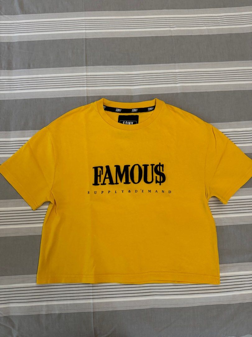 Supply & Demand Famous T-Shirt (Category: Shirts) located in Quezon City. Submitted by teaandbiscuits (Listing ID 1310513714, Image 1). Description: barely used.