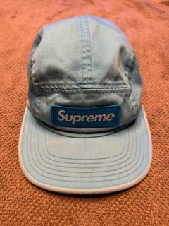 Supreme Washed Chino Twill Camp Cap Neon Blue Vintage Deadstock