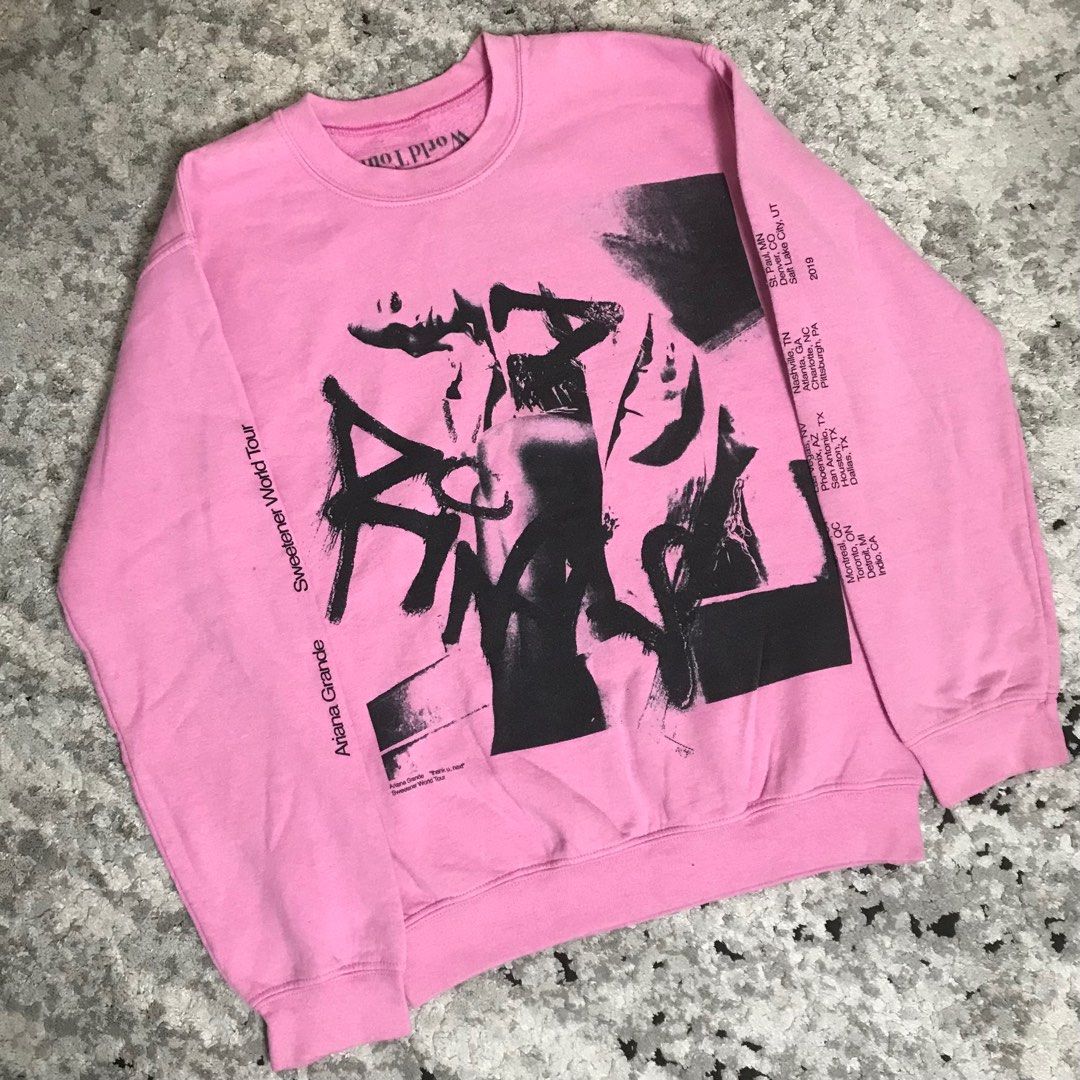 SWEATSHIRT Ariana Grande Concert Tour THANKYOU NEXT Women s Fashion Tops Longsleeves on Carousell