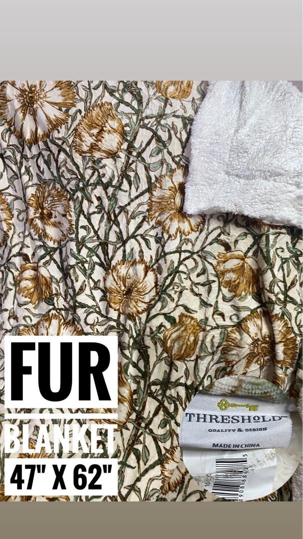 Threshold Fur Blanket Furniture Home Living Bedding Towels on Carousell