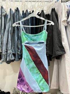 U-neck Hollow Suspender short Dress