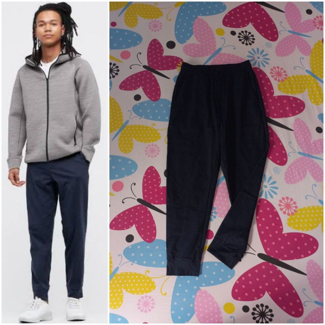 UNIQLO Men Ultra Stretch Active Jogger Pants (Navy S), Fesyen Pria