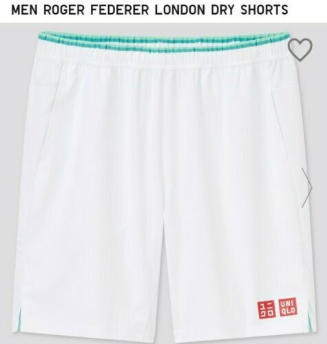 Uniqlo RF Dry Shorts White w Green Roger Federer Wimbledon Size Medium Men s Fashion Activewear on Carousell