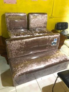 Uratex Sofa Set in Velvet Brown