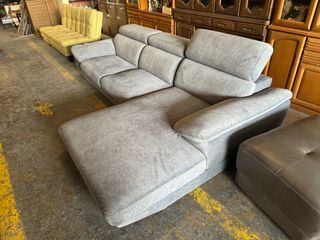 Velvet Ltype fabric sofa recliner headrest