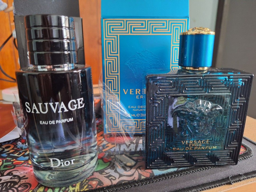 Versace Eros and Dior Sauvage Perfume, Beauty \u0026 Personal Care, Fragrance \u0026  Deodorants on Carousell