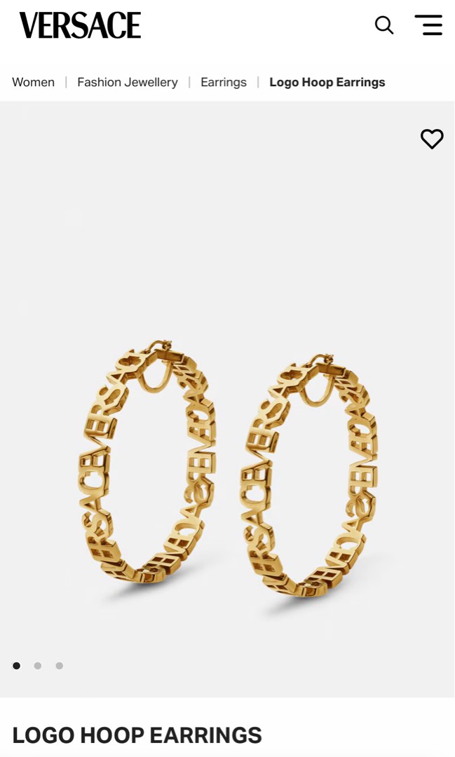 Versace hoops new arrivals