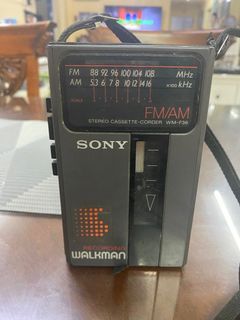 Vintage SONY WALKMAN WM-F36 Stereo FM Radio Cassette Recorder - DEFECTIVE Selling as is NOT WORKING