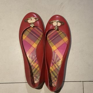 Vivienne Westwood x Anglomania x Melissa Red Jelly Flats