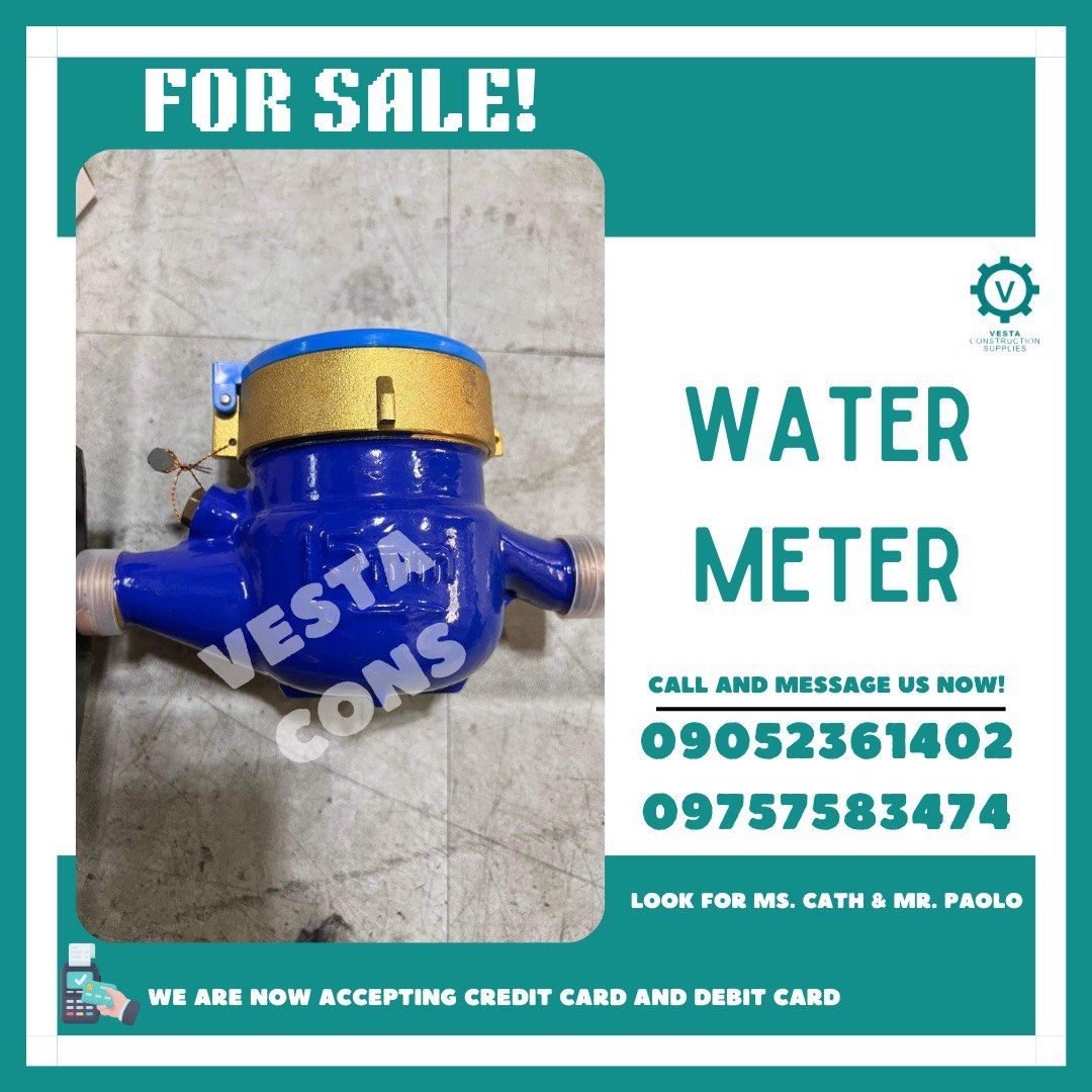 Water meter (Category: Construction Tools & Equipment) located in Manila. Submitted by cathvesta_sales (Listing ID 1310480971, Image 1). Description: .