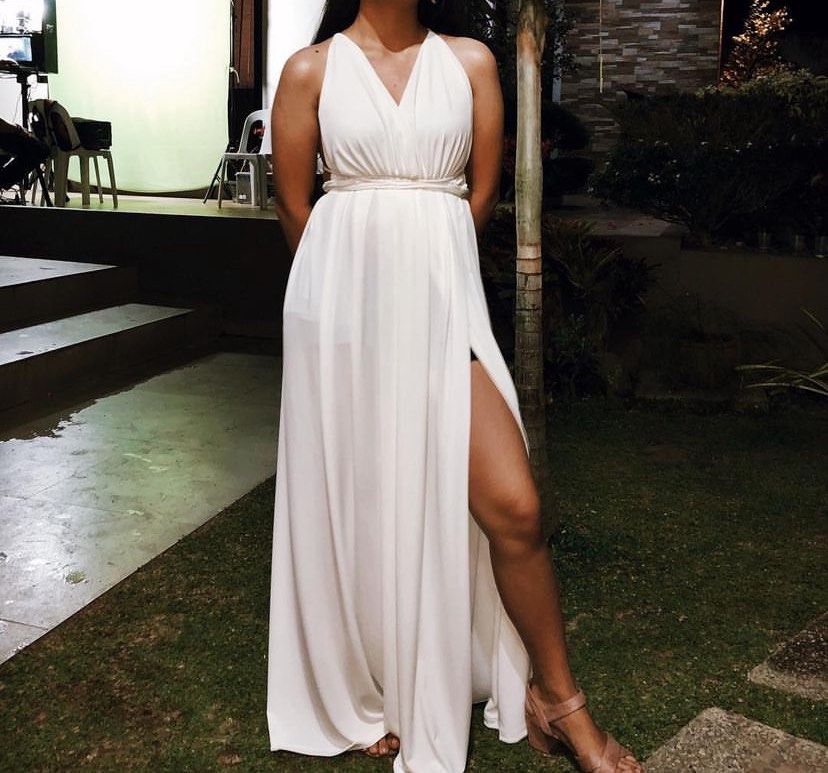 White multiway maxi dress sale