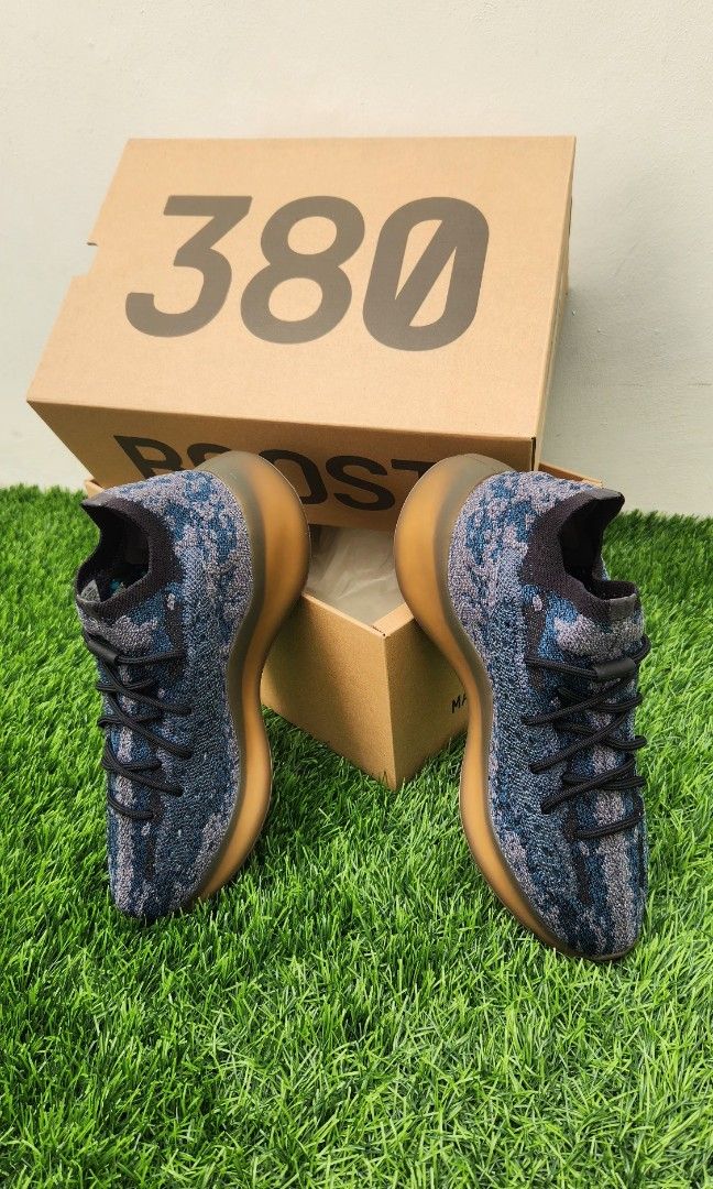 adidas gazelle silver green womens Yeezy Boost 380 Azure (Non-Reflective)
