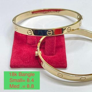 18K Saudi Gold screwtype love bangle