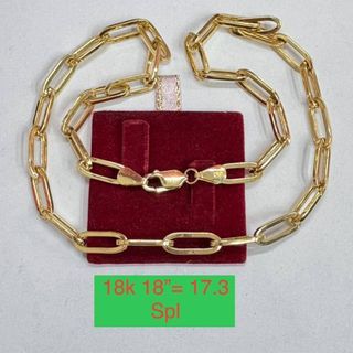 18k yg clip chain necklace