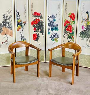 2 pcs. Curved Back Chairs