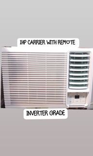 2NDHAND AIRCON 1HP CARRIER WITH REMOTE INVERTER GRADE ENERGY SAVER