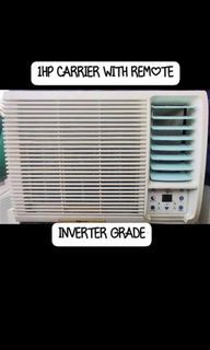 2NDHAND AIRCON 1HP CARRIER WITH REMOTE INVERTER GRADE ENERGY SAVER