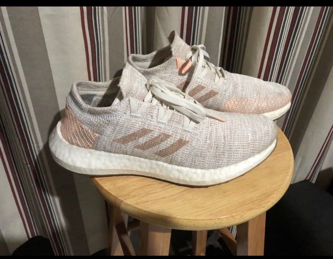 Flash Sale 24hrs ADIDAS Pure Boost Go Orange 7.5 Women Women s Fashion Footwear Sneakers on Carousell