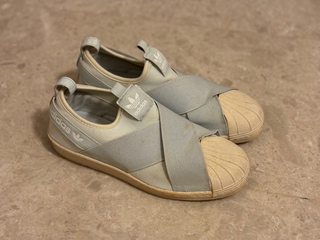 Adidas Superstar Slip Grey Size UK 5 1 2