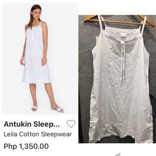 ANTUKIN 💯 cotton white sleep dress small -medium retail 1,300