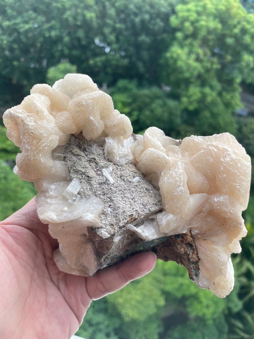 ApophyllitewithPeachStilbite/DiamondCrystals/ApophylliteCrystal/鱼眼石/钻石鱼眼石