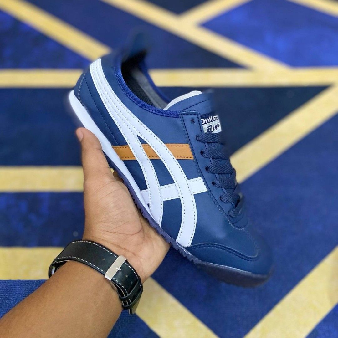 Asics onitsuka tiger dark blue white saiz 41 45 Men s Fashion Footwear Sneakers on Carousell