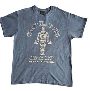 Auth Gold's Gym Vintage Blue Heavy Cotton Shirt Large