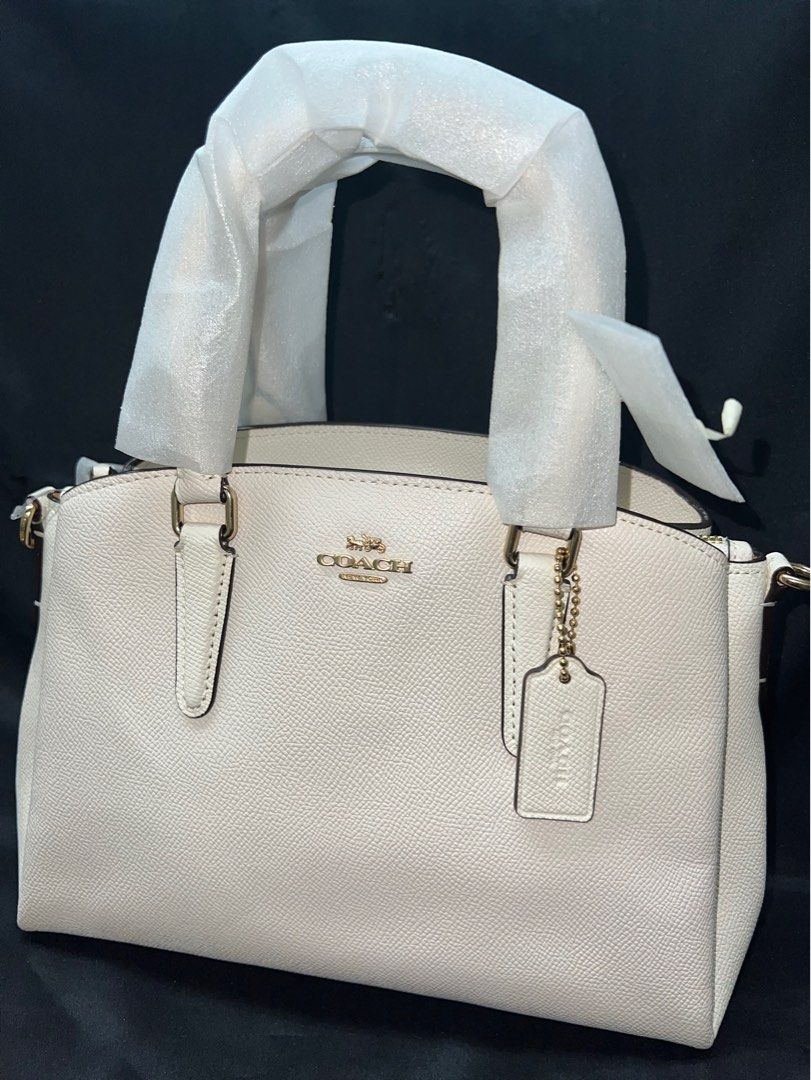 Authentic BNWT Coach Mini Sage Carryall Top Handle Crossbody Bag in Chalk
