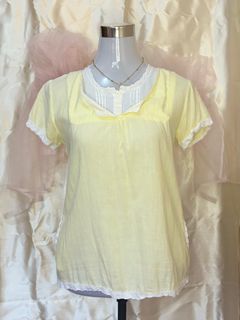 Babydoll Dollete Pastel Lace Two-color Blouse | Coquette | Cottagecore