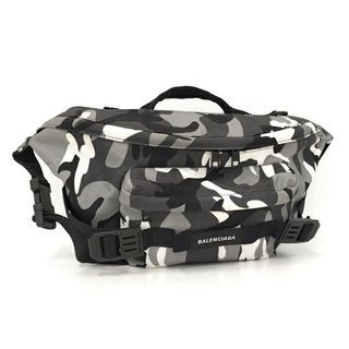 BALENCIAGA Belt Bag Army Nylon Canvas Black Grey