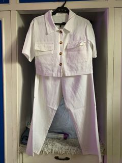 Bangkok White linen Coords/Set Best fit Xs-S frame Size 22-26 waist