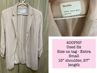 Bershka blush pink blazer