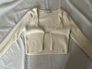 BERSHKA Crop Top Knit  Cardigan