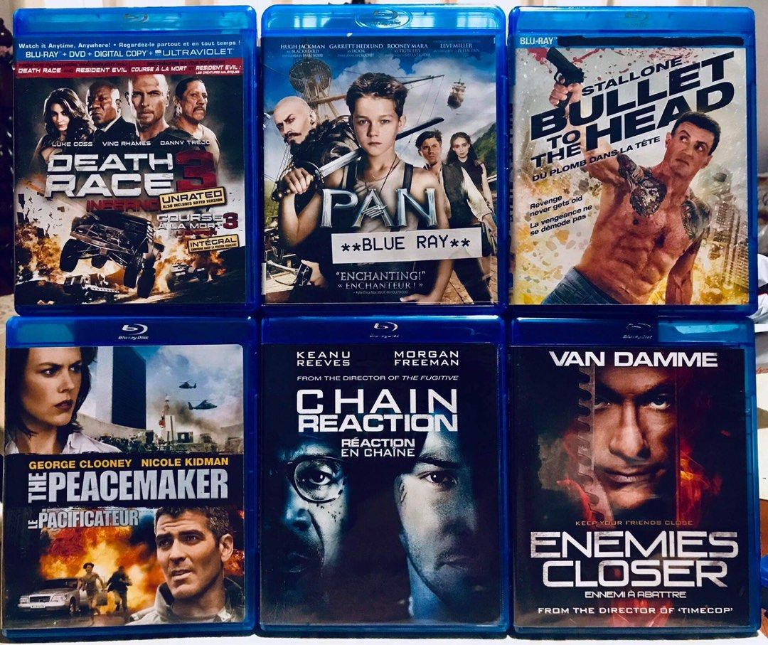 Blu-Ray Sale! (Category: PlayStation) located in Angeles City. Submitted by lensongsong (Listing ID 1310721291, Image 3). Description: Good as new 100% USA/Canada 1.Death Race 3 Unrated Blu-ray only - P350.00 2.Pan - P400.00 3.Bullet To The Head - P300.00 4.The Peacemaker - P350.00 5.Chain Reaction - P350.00 6.Enemies Closer- P350.00 7.Maximum Conviction Blu-ray only - P350.00 8.Sniper Reloaded - P350.00 9.The Pyramid - P350.00 10.Singularity - P