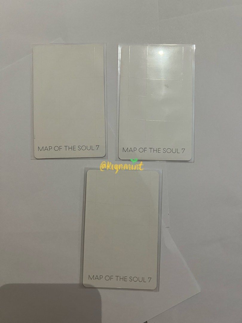 BTS MOTS 7 TAEHYUNG PHOTOCARDS (Category: K-Wave Merchandise) located in Manila. Submitted by kynnmint (Listing ID 1310720721, Image 2). Description: SOLD AS A SET but can be bought separately at the price of ₱480 each. WILL PRIO SET TAKERS ⤷ mots 7 v2 v3 v4 taehyung photocards ⤷ payo ⤷ mint condi rfs: quit collecting ꕀ loc: mm ꕀ mop: gcash / maya ꕀ mod: ggx or sdd thru grab / lalamove / moveit (only within mm area) DELIVERY IS TO BE SHOULDERED B